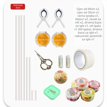 Set za križno šivanje s PVC cijevi, 9CT, nordijski stil, uključuje klips