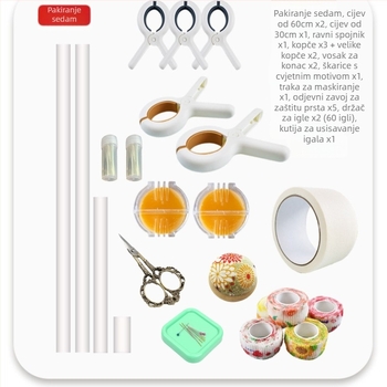 Set za križno šivanje s PVC cijevi, 9CT, nordijski stil, uključuje klips