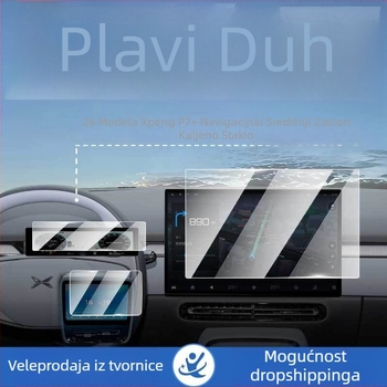 Zaštitno staklo za zaslon navigacije u automobilu – LJL-057, jednokomponentno oblikovanje, otporno na visoke i niske temperature, otporno na ogrebotine i masnoću, univerzalna kompatibilnost