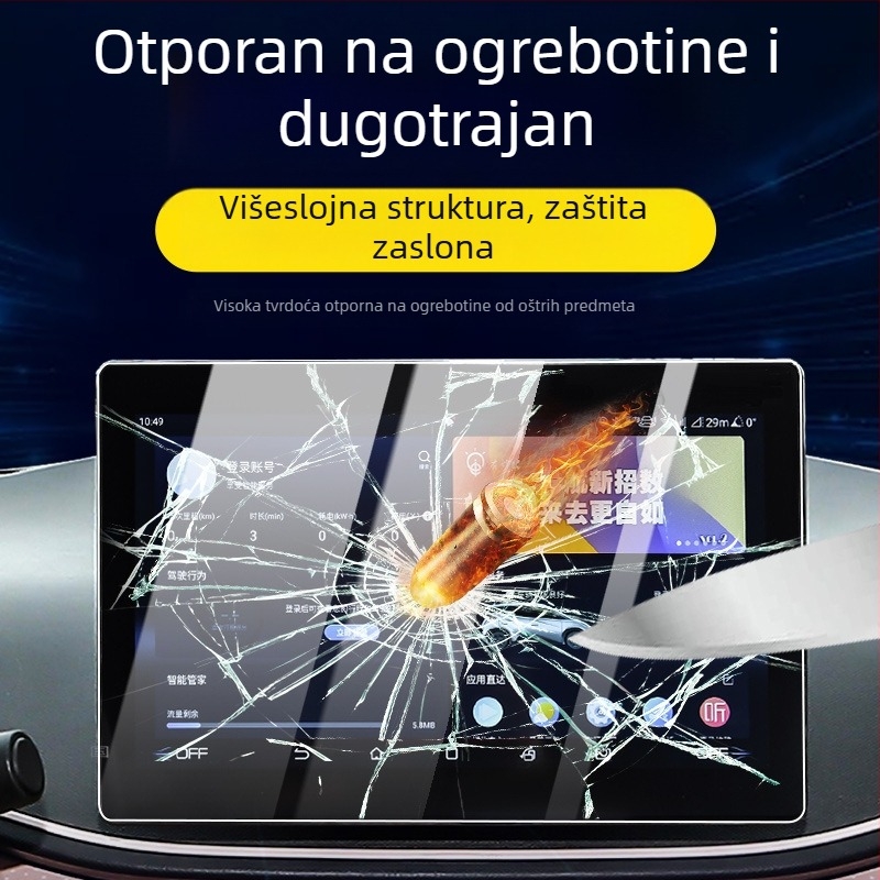 BYD Seagull Central Control zaslon zaštitno staklo; Materijal: Staklo; Instalacija: Vacuum čašica; Obrada i prilagodba: Nema