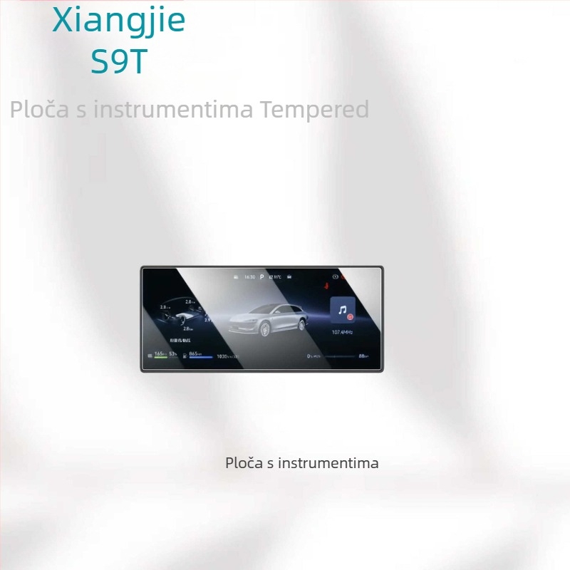 Staklena zaštitna maska za navigacijski zaslon automobila, univerzalna kompatibilnost, jednopolna izrada, protiv otisaka prstiju, marka Qiu Yiming