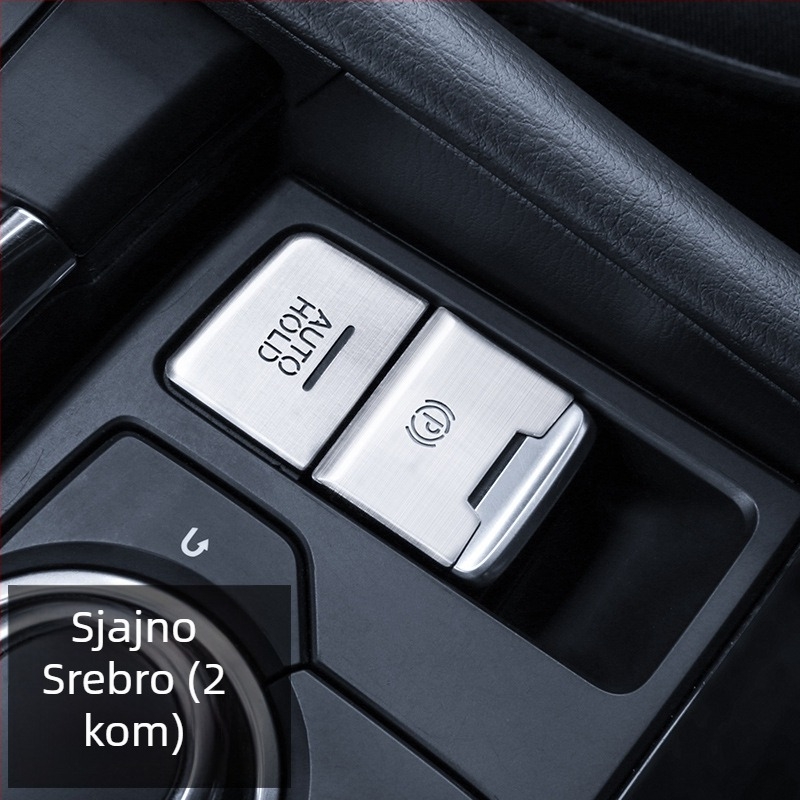 Aluminijska naljepnica za elektroničku ručnu kočnicu i gumbe multimedije Mazda 3 / CX-4 / CX-5, lijeva i desna, prilagodljivo