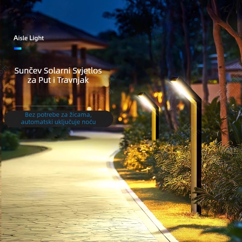 Solarna vanjska vrtna svjetiljka s LED, 5W, IP65, domet 15–30 m²