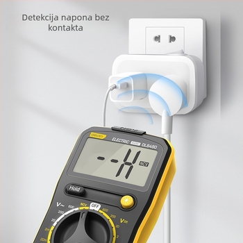 Digitalni multimetar za elektrikare — mjerenje DC napona, kapaciteta i temperatura, visoka preciznost