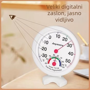 Unutarnji higrometar, bez baterija, kompaktan HT-1