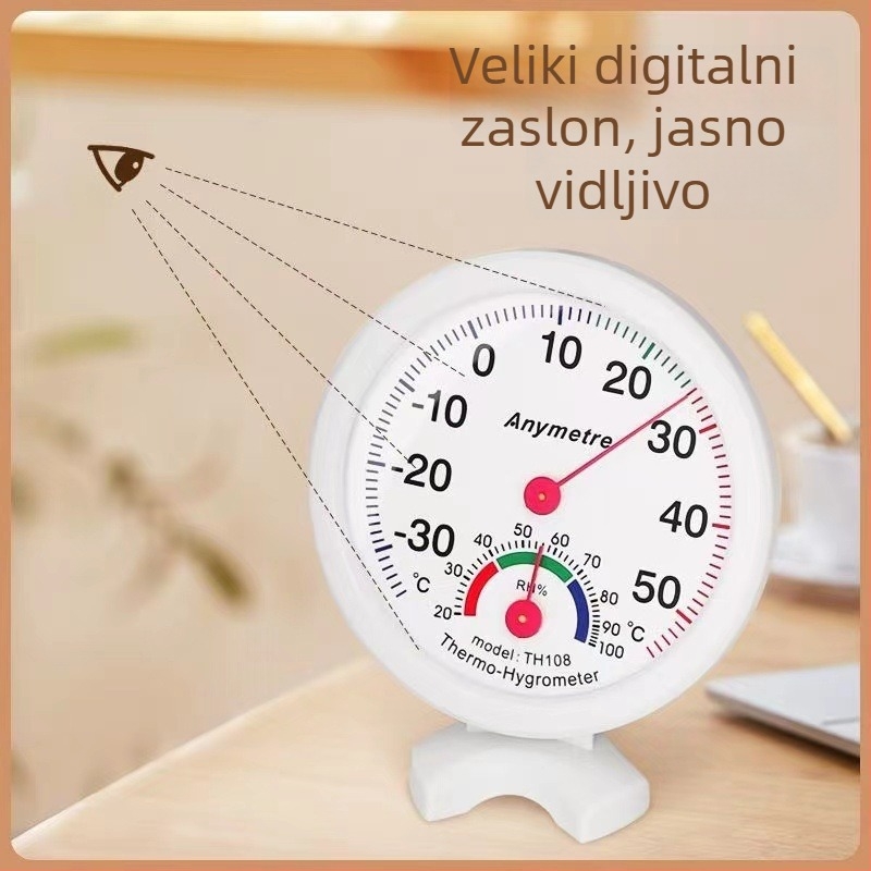 Unutarnji higrometar, bez baterija, kompaktan HT-1