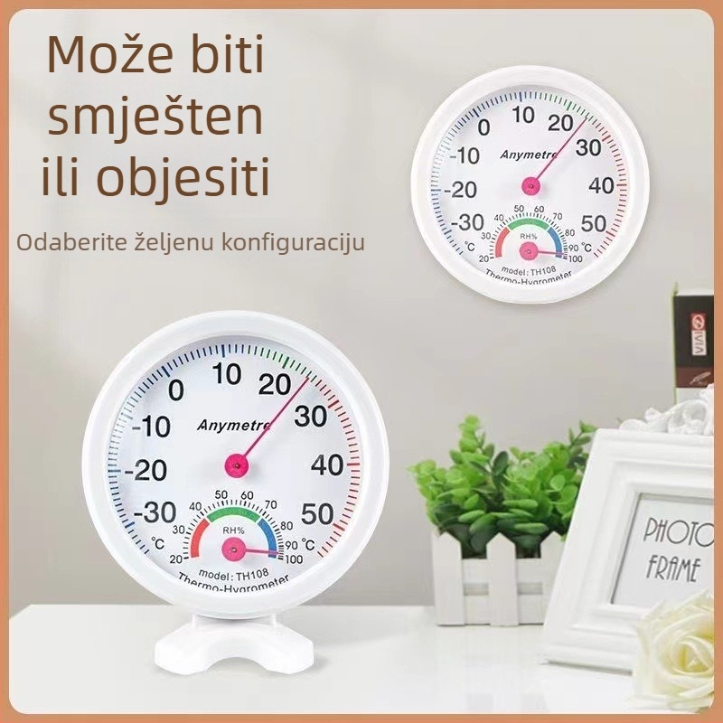 Unutarnji higrometar i termometar – bez baterije, kompaktan, HT-1