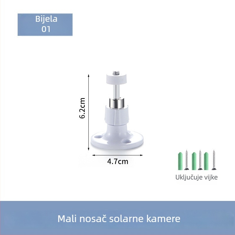 Držač za kameru s 360° rotacijom i višestrukim kutovima, za unutarnju i vanjsku upotrebu, univerzalni nosač (plastika)