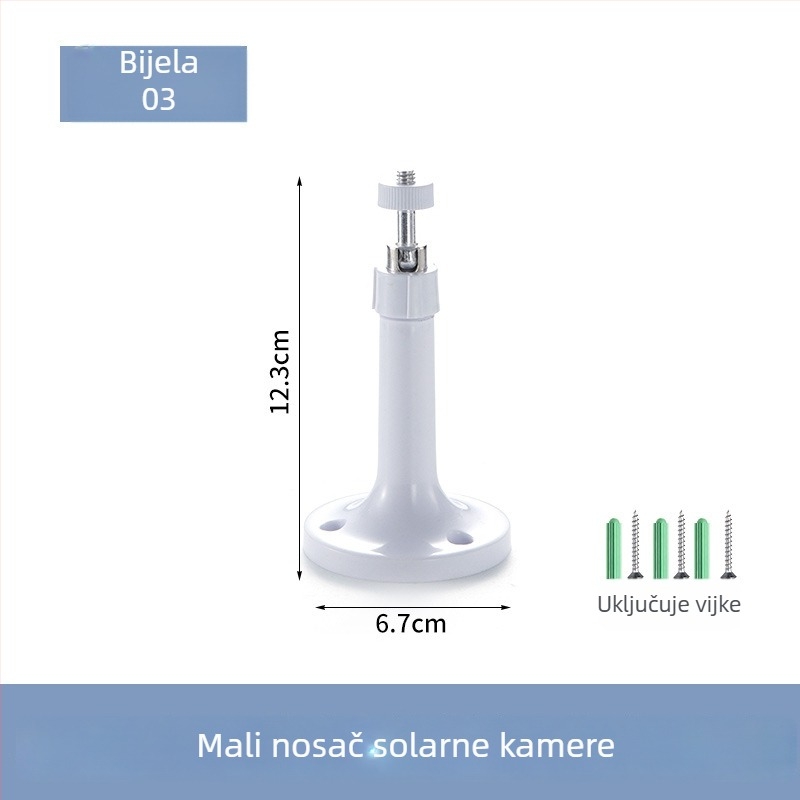 Držač za kameru s 360° rotacijom i višestrukim kutovima, za unutarnju i vanjsku upotrebu, univerzalni nosač (plastika)