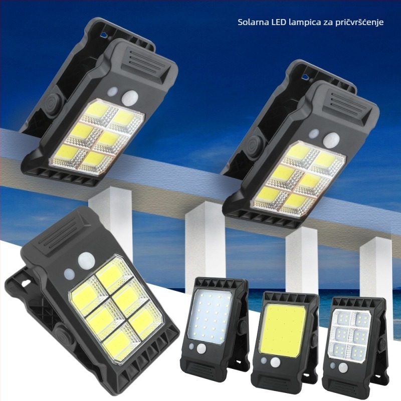 Solarni klip svjetlo za vanjsku stijenu s automatskim senzorom, IP44 vodootporno, LED 2835, 10W