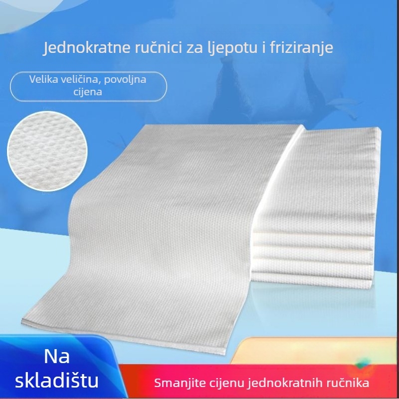 Jednokratna krpa za kosu s ušivenim logom – poliester, 60 g, 80 vlakana, brzina upijanja 0–5 s, krpa za ljepotu/funkcionalna