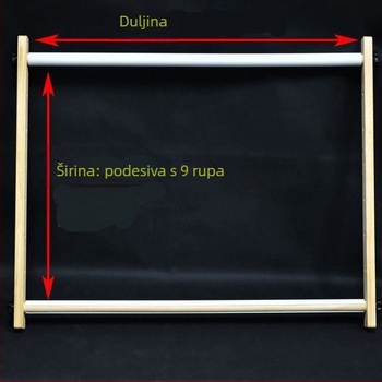 Drveni prilagodljivi okvir za križni šav, kvadratni okvir, klipsa za držanje, 9-ct platno