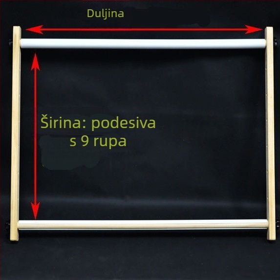 Drveni prilagodljivi okvir za križni šav, kvadratni okvir, klipsa za držanje, 9-ct platno