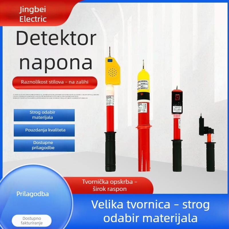 Miniaturni elektroskop visokog napona, štapićnog oblika s teleskopskom cijevi, s akusto-optičkim indikatorom, 10 kV