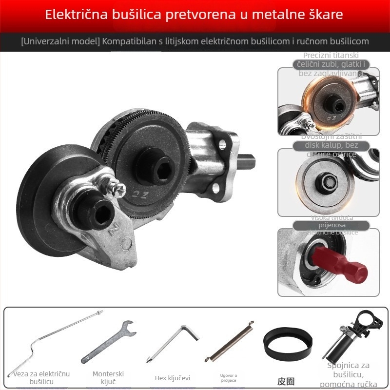 Jinchengtai 220V nastavak za bušilicu s podesivim rezačem ploča za željezne ploče