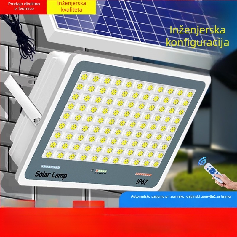 Solarna vanjska lantern za dvorište, IP67, daljinski upravljač, 6V, raspon osvjetljenja 200 m²+, 12–16 sati rada, Fire Dragon