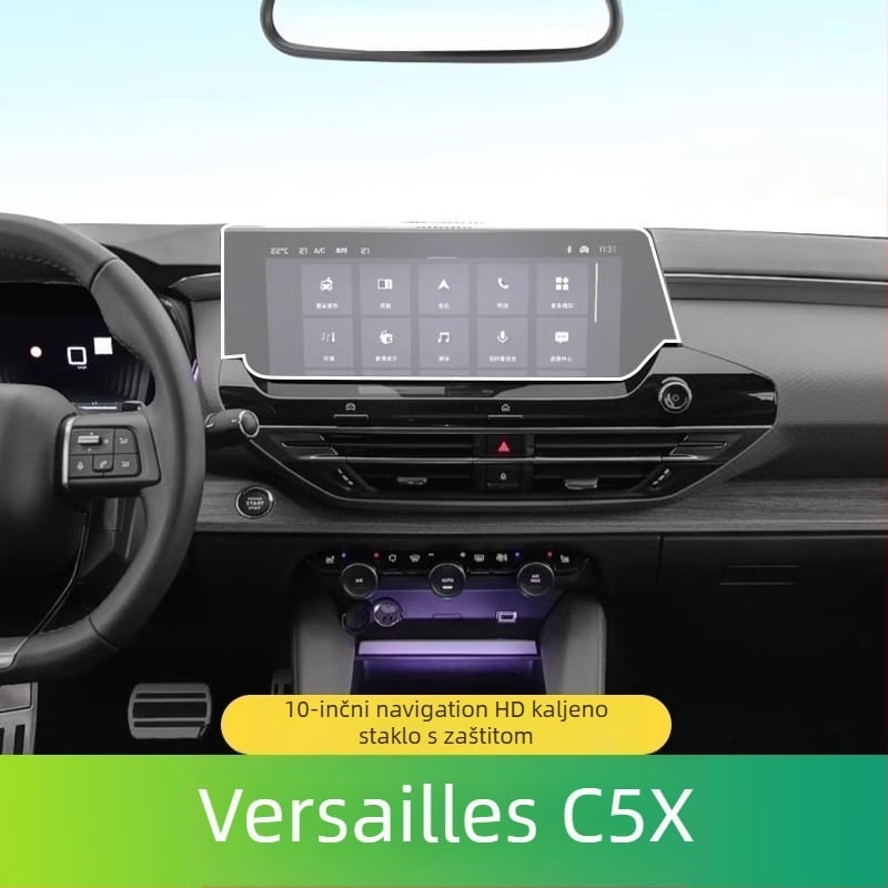 Citroën Versailles C5X unutarnji film za zaslon – TPU, otporan na visoke i niske temperature, za navigacijski zaslon i središnju kontrolu