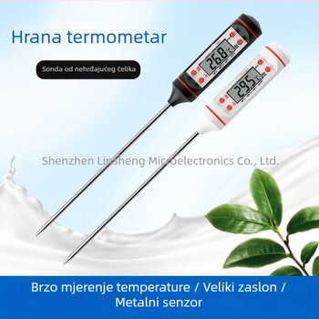 Thermometar-olovka s digitalnim prikazom, mjerenje temperature čvrstih/tekućih tvari, raspon -50°C do 300°C, za hranu
