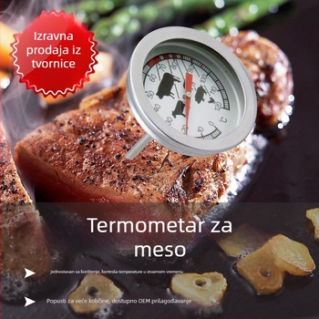 Kaitai kt kuhinjski termometar za hranu sa nehrđajućom sondom za BBQ, precizno mjerenje temperature; rezolucija 2°; prilagodba dostupna