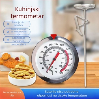 Termometar za hranu i ulje s visokopreciznim senzorom – za prženje, pečenje i mjerenje temperature vode