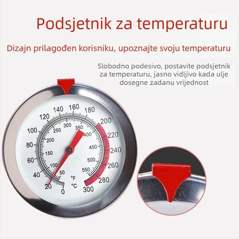 Termometar za hranu i ulje s visokopreciznim senzorom – za prženje, pečenje i mjerenje temperature vode
