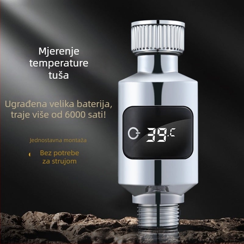 Vodeni termometar za tuš s prikazom temperature — za bebe, djecu, starije i trudnice, 1 kom