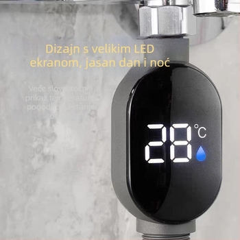 Tuš termometar s LED zaslonom, pametnim dodirnim zaslonom, mjerenje temperature, 4-pinsko sučelje