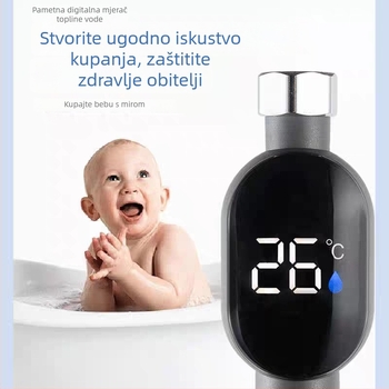 Tuš termometar s LED zaslonom, pametnim dodirnim zaslonom, mjerenje temperature, 4-pinsko sučelje