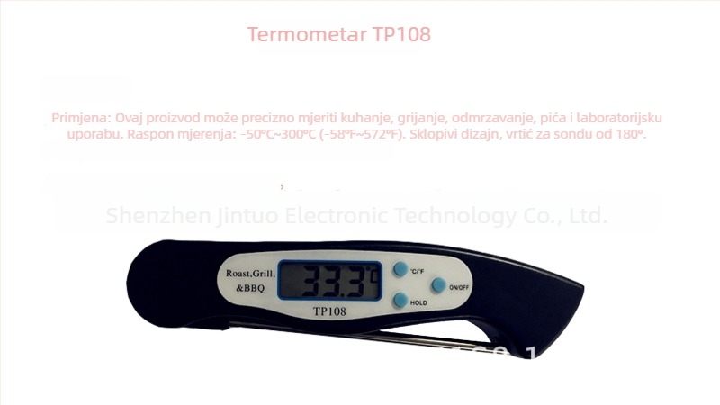 KTJ TP108-300℃ igličasti termometar, rezolucija 0.1°C, pakiranje 240 kom