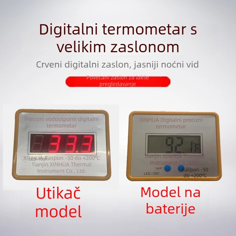 Digitalni termometar sa sondom, visoke preciznosti za kotlove, industrijsku upotrebu i akvarije