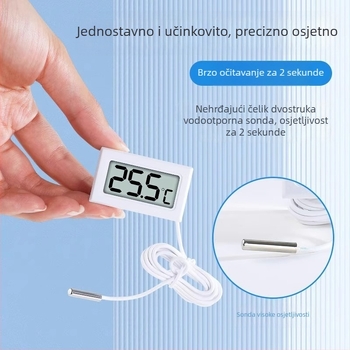 Digitalni termometar sa sondom, visoko precizan elektronički senzor temperature za akvarije i hladnjake