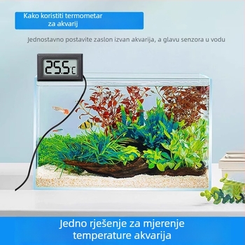Digitalni termometar sa sondom, visoko precizan elektronički senzor temperature za akvarije i hladnjake