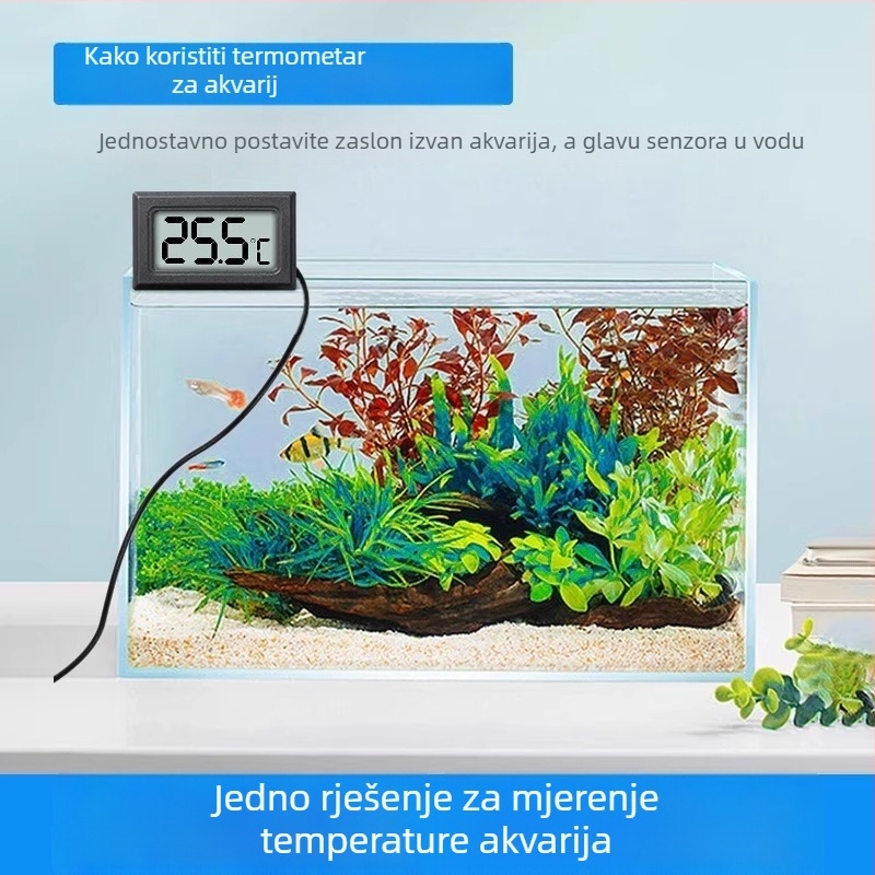 Digitalni termometar sa sondom, visoko precizan elektronički senzor temperature za akvarije i hladnjake