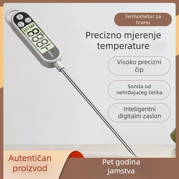 Digitalni kuhinjski termometar za vodu i ulje – visoka preciznost, digitalni zaslon, za kuhanje, prženje i pečenje te mjerenje temperature mlijeka