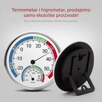 Digitalni higrometar za unutarnju upotrebu, zidni nosač, s točnim digitalnim zaslonom; razlučivost temperature: standardna