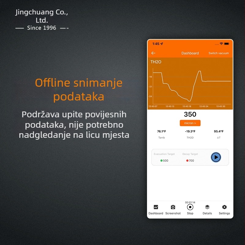 Jingchuang VGW-mini vakuometar za održavanje hlađenja – precizno mjerenje vakuuma