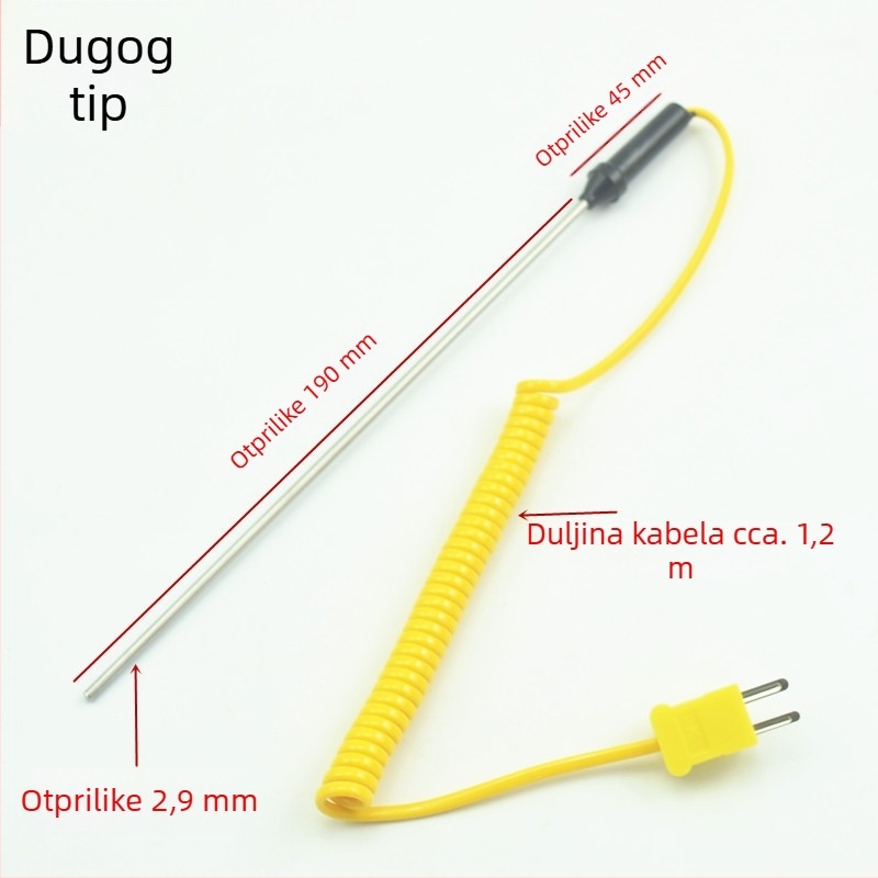 Ručni termometar s termoparom TM902C 1310 metalni temperaturni štap, -50 do 1300