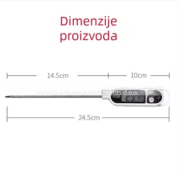Tp300 Hrana termometar s sondom za kuhinju i roštilj — digitalni termometar, mjeri temperaturu vode, ulja i mlijeka