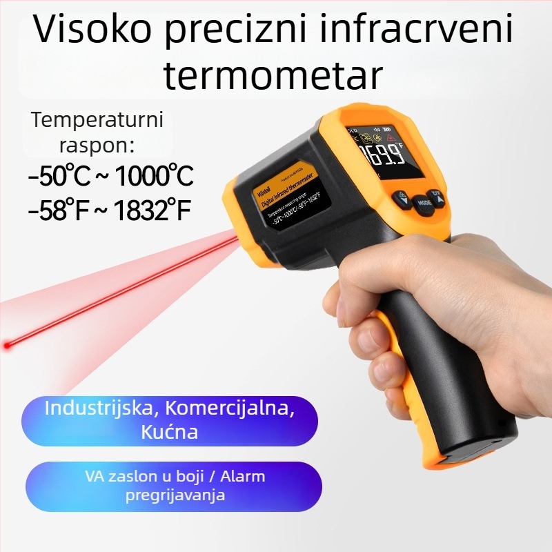 HT650C infracrveni termometar – ručni za kuhinju, pečenje i industrijsko ulje