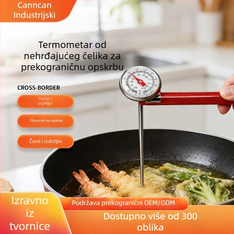 Termometar za hranu s klipom za olovku – mjerenje temperature, rezolucija 1°C, stil: termometar s klipom za olovku, pakiranje 120 komada