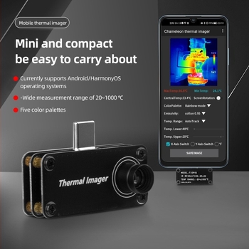 Android USB-C termalna kamera TIOP01 za mjerenje temperature, rezolucija 32×32