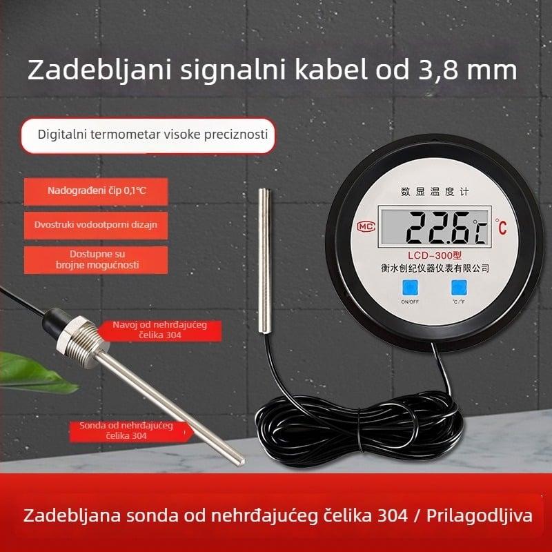 Infracrveni vodomjer s digitalnim zaslonom za ribnjake, akvakulturu i staklenike
