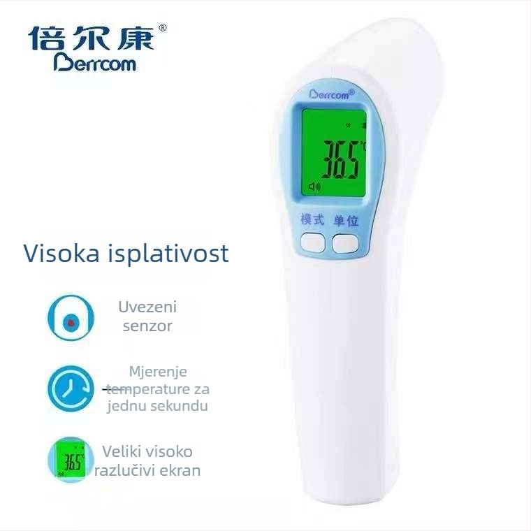 Beerkon 308 beskontaktni infracrveni termometar za kućnu upotrebu, pogodan za djecu i odrasle (model 308, digitalni termometar pištolj)