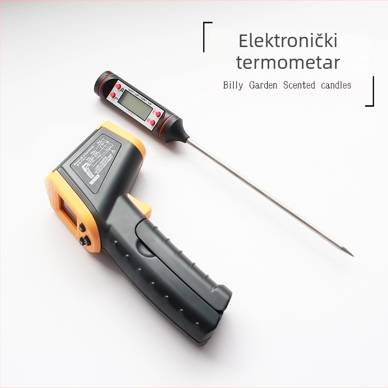Infračrveni termometar-pištolj sa sondom, plastični alat za DIY aromatične svijeće