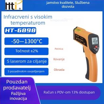 Xinsite Industrijski ručni infracrveni termometar i mjerač vlage HT-6898/6888/6889, odziv 10 ms
