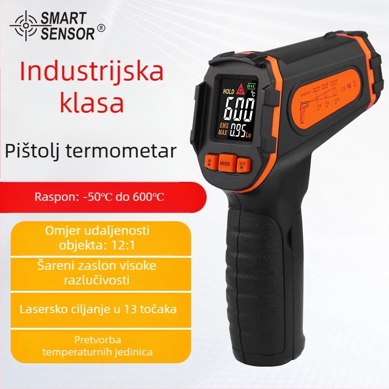 Xima AS600+ infracrveni termometar za HVAC i testiranje hladnjaka, pištolj za mjerenje temperature, SmartSensor