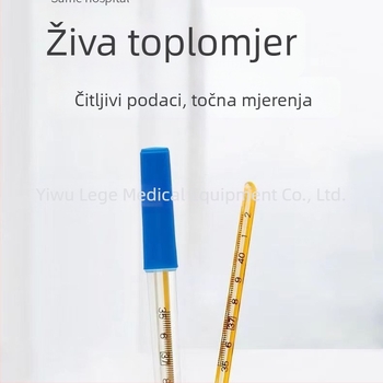 Trokutasti stakleni termometar sa živom za oralnu i pazušnu uporabu, medicinske kvalitete, kućna uporaba, za djecu i odrasle