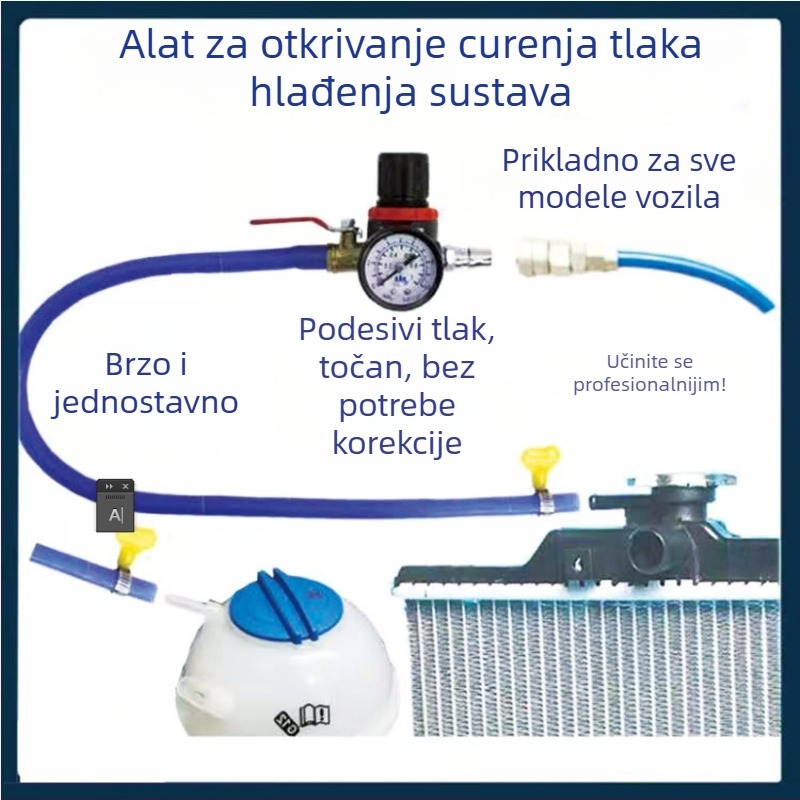 Prenosni detektor curenja za sustav hlađenja automobila – spremnik vode, GL-A88, Guanglong