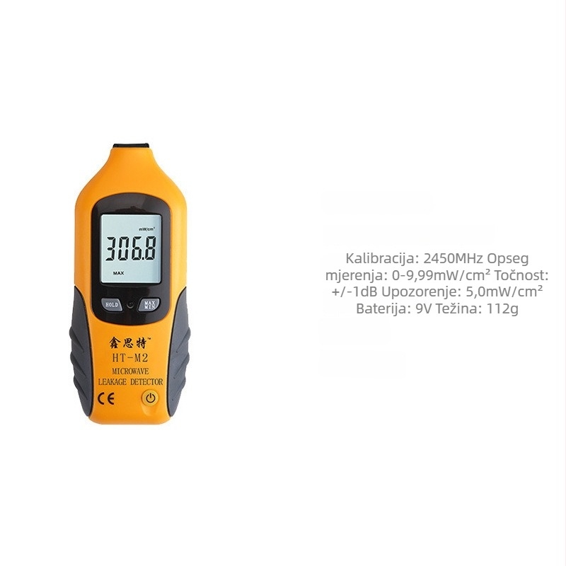 Xinsite HT-M2 Digitalni detektor za curenje za mikrovalne i ultrazvučna curenja, 9V baterija