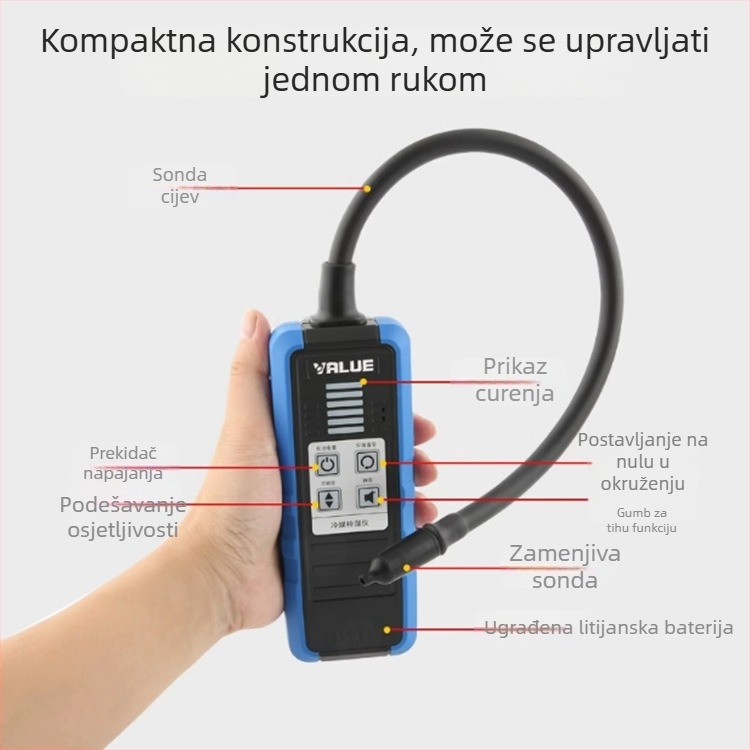Detektor curenja plina VML-1 Fly Over | raspon mjerenja 20 | rashladno sredstvo